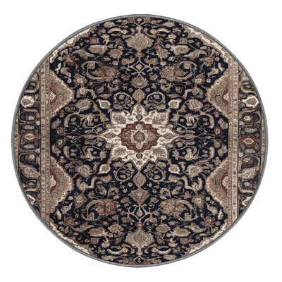 Machine Washable Persian Gray Area Rug