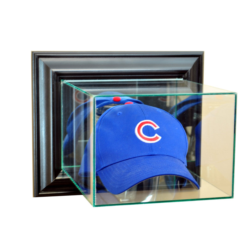 Perfect Cases And Frames 12'' W 10'' D Baseball Glass Hat / Helmet Case, Black