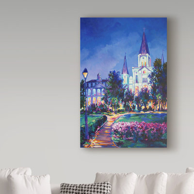 Hawkin 'St Louis Cathedral' Acrylic Painting Print on Wrapped Canvas