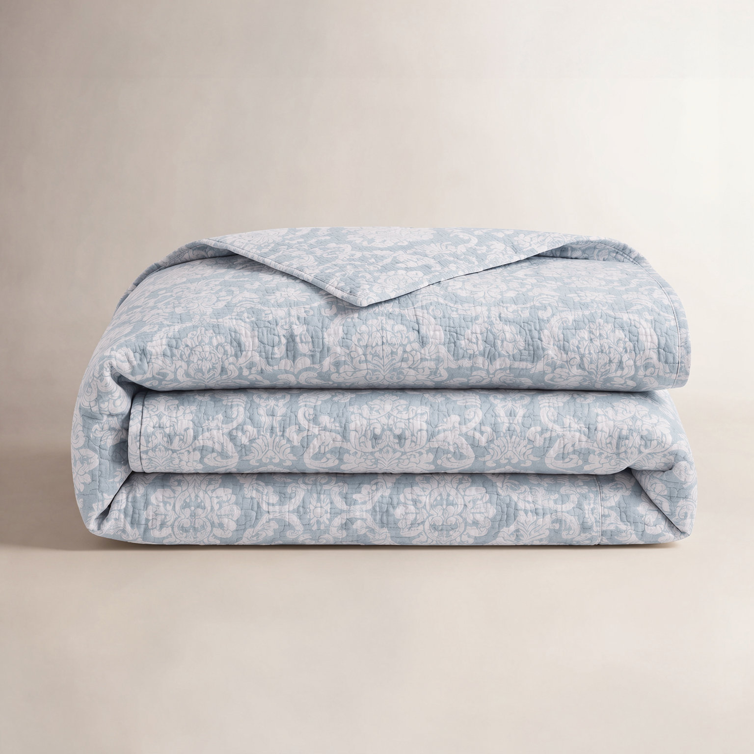 Mullane Cotton Quilt Set, Full/Queen Quilt , Blue