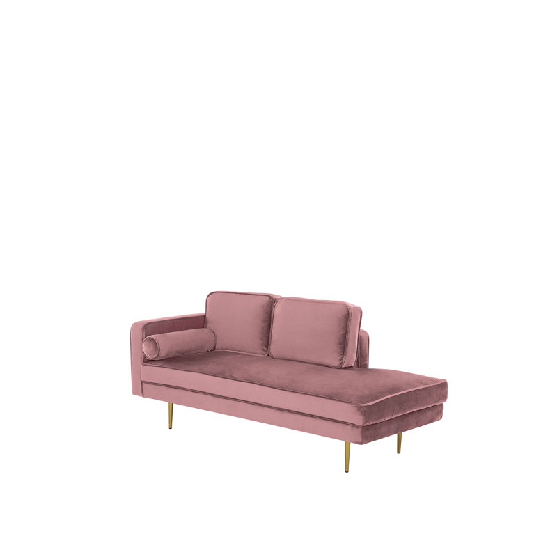 Kitchen Velvet Chaise Lounge, Left