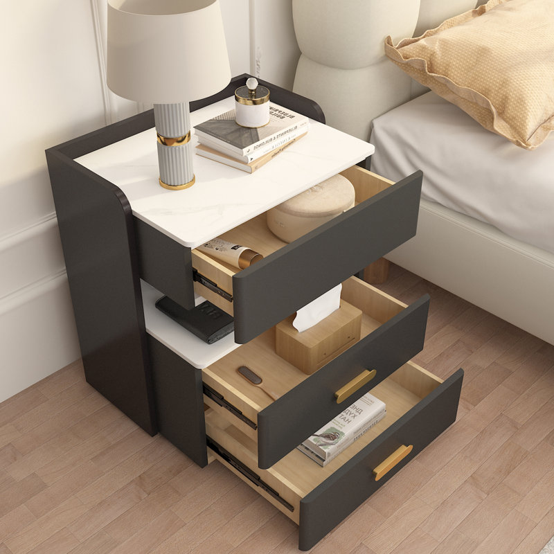 Lushawn 18.8'' W Nightstand, Dark Gray