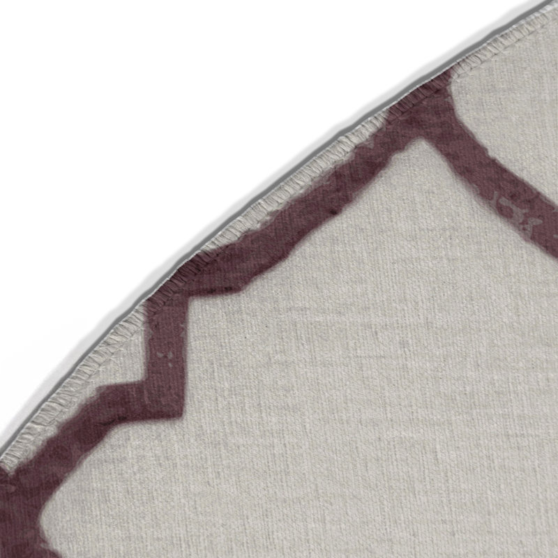 Tapis gris intérieur et extérieur Trellis, Rond 5 pi