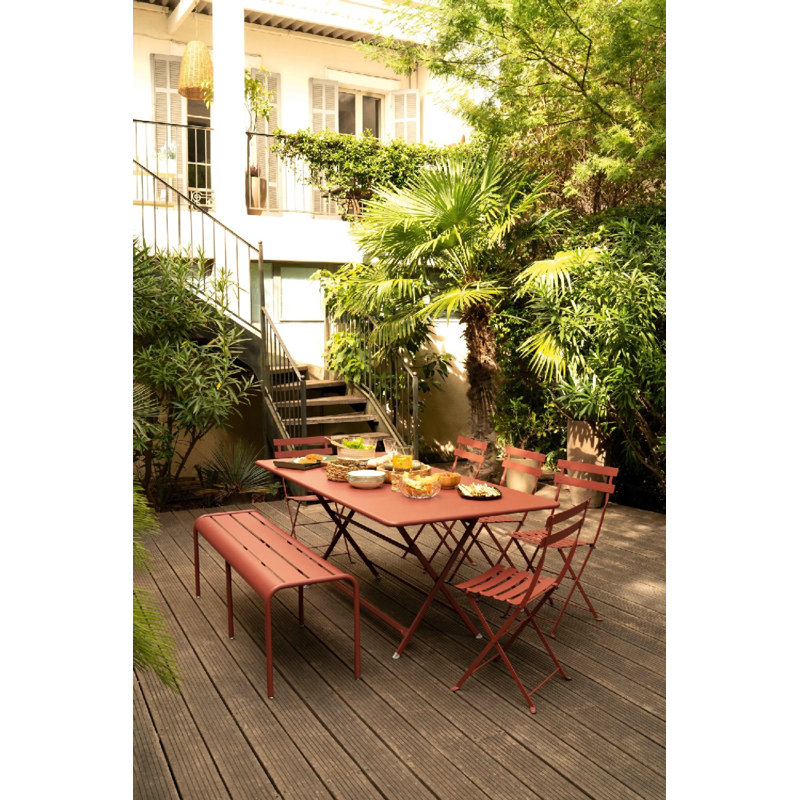 Chaise bistro en métal, Ocre rouge