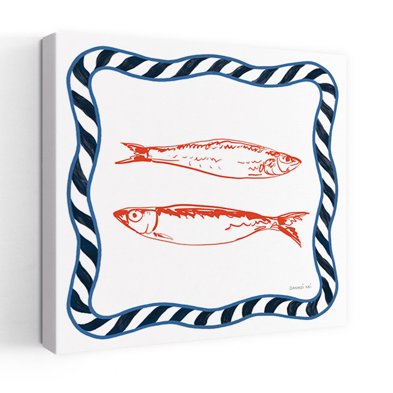Art contemporain, art côtier de poisson, H 18 po x l 18 po