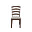 Ensemble de 2 chaises d'appoint en tissu gris, brun rustique et chêne