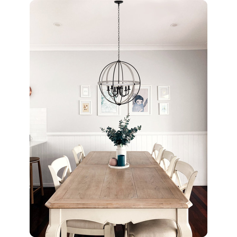 Lustre armillaire rustique 6 lumières Kira Home Hawkins