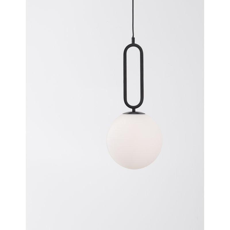 1 - Light Sphere Pendant, Black, 120cm H x 25cm W x 25cm D
