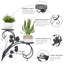 Support pour plante en forme de cœur, supports à fleurs en métal pour l'extérieur | Ensemble de 2 présentoirs à pots en fer (noir)-1961285166