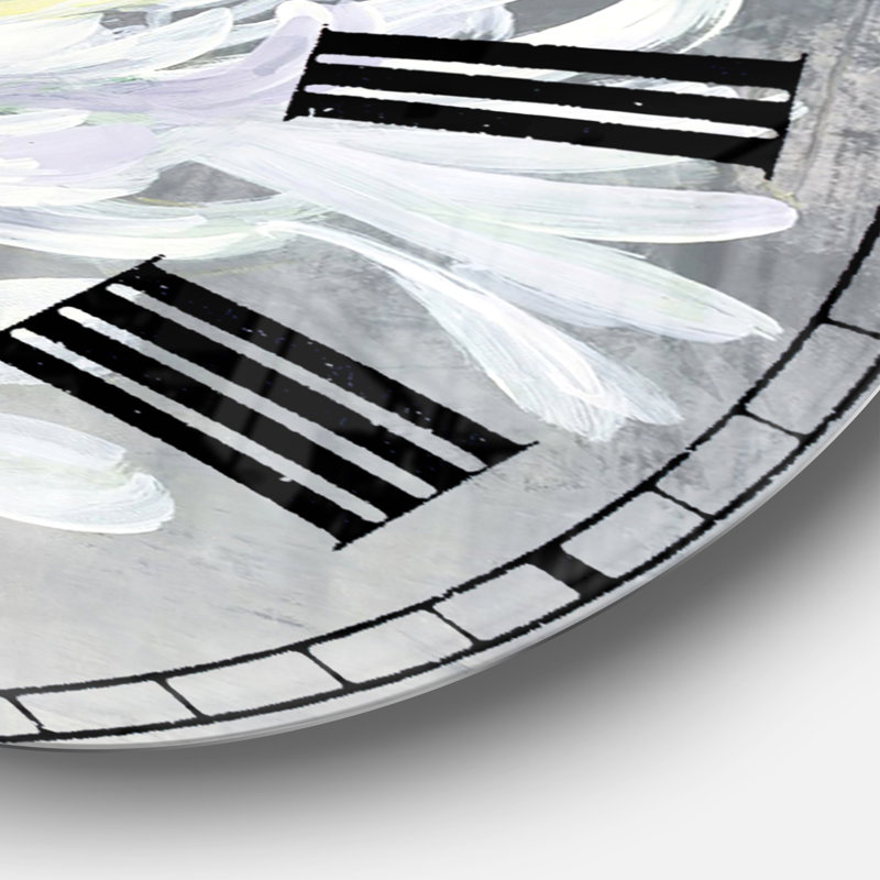 Flower Cleome Splash I - Horloge murale traditionnelle, Moyenne