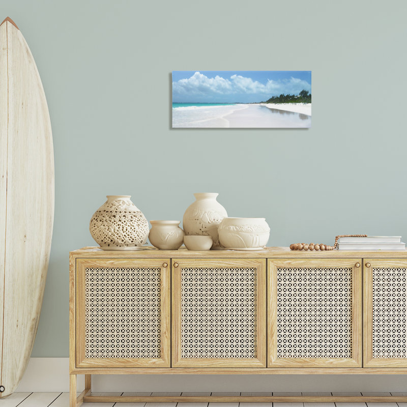 «Pink Sands Shore», art mural sur toile par Noah Bay, H 13 po x l 30 po