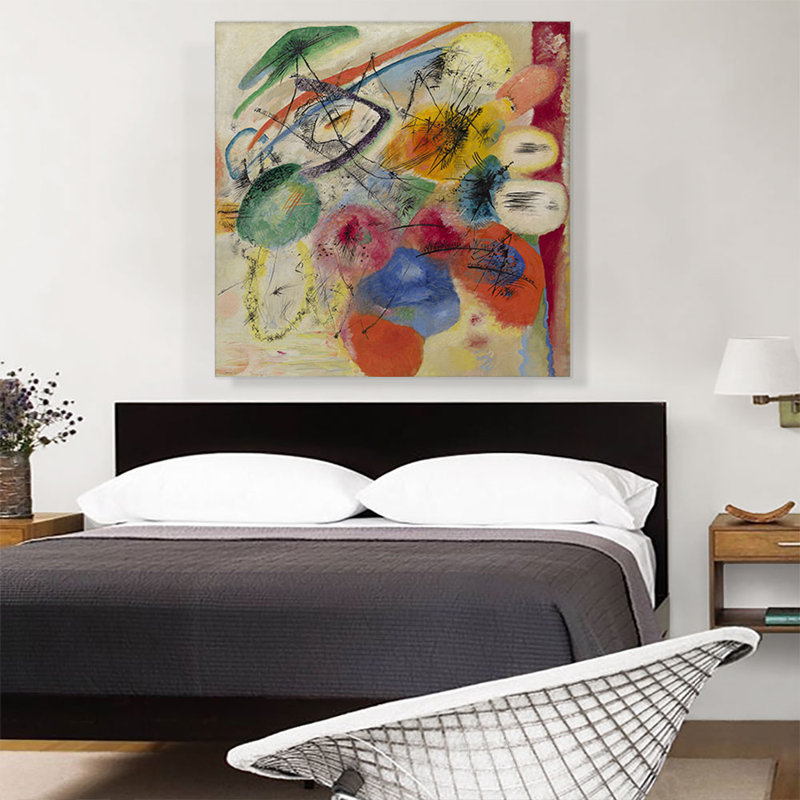 «Black Lines 1913» par Wassily Kandinsky - impression sur toile tendue, H 36 po x l 36 po x P 0,75 po