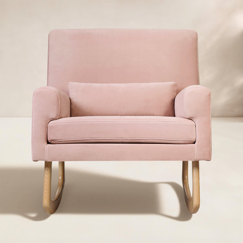 Sleepytime Rocking Chair, Light, Blush Velvet