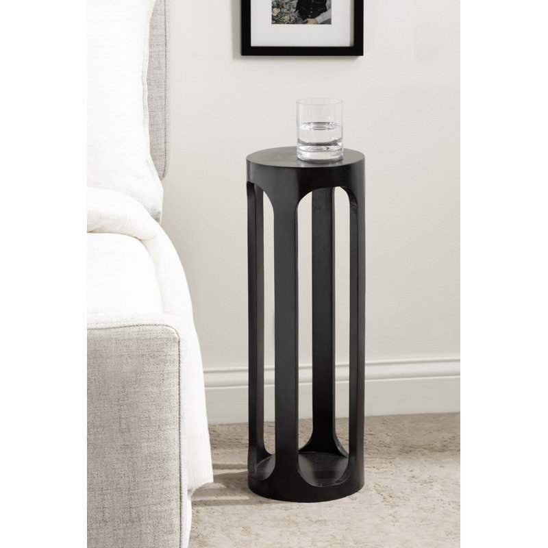 Chewelah Solid Wood End Table, 23" H x 8" W x 8" D, Black