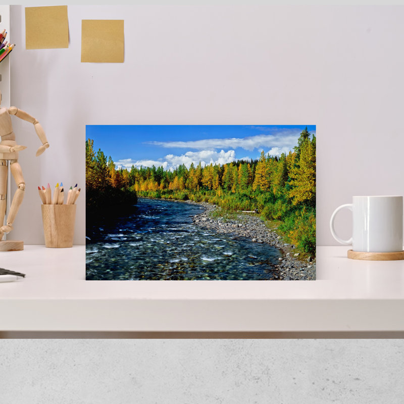 Scenic view of Chulitna River in early autumn Alaska USA 1 Piece Wrapped Canvas Wall Art, 30.48 cm H x 45.72 cm W