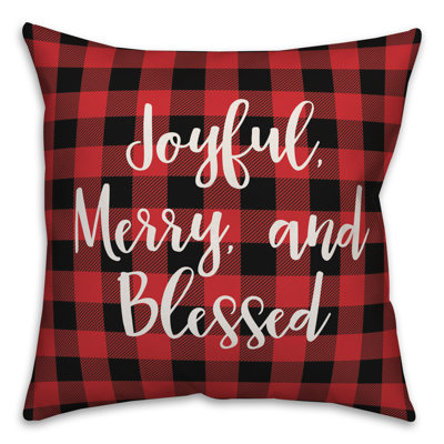  Coussin Joyful, Merry Blessed in Buffalo