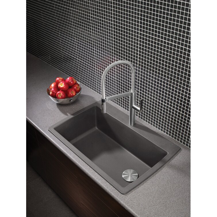 Blanco Diamond SILGRANIT 33.5 L x 18.5 W Super Single Undermount Kitchen  Sink & Reviews