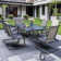 Alyah 6 - Person Metal Patio Dining Set with Rectangular Table
