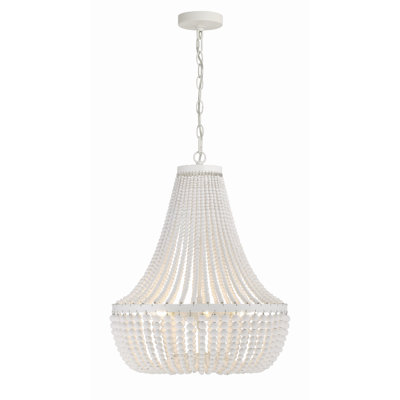 Corinne 6 Light Matte White Chandelier