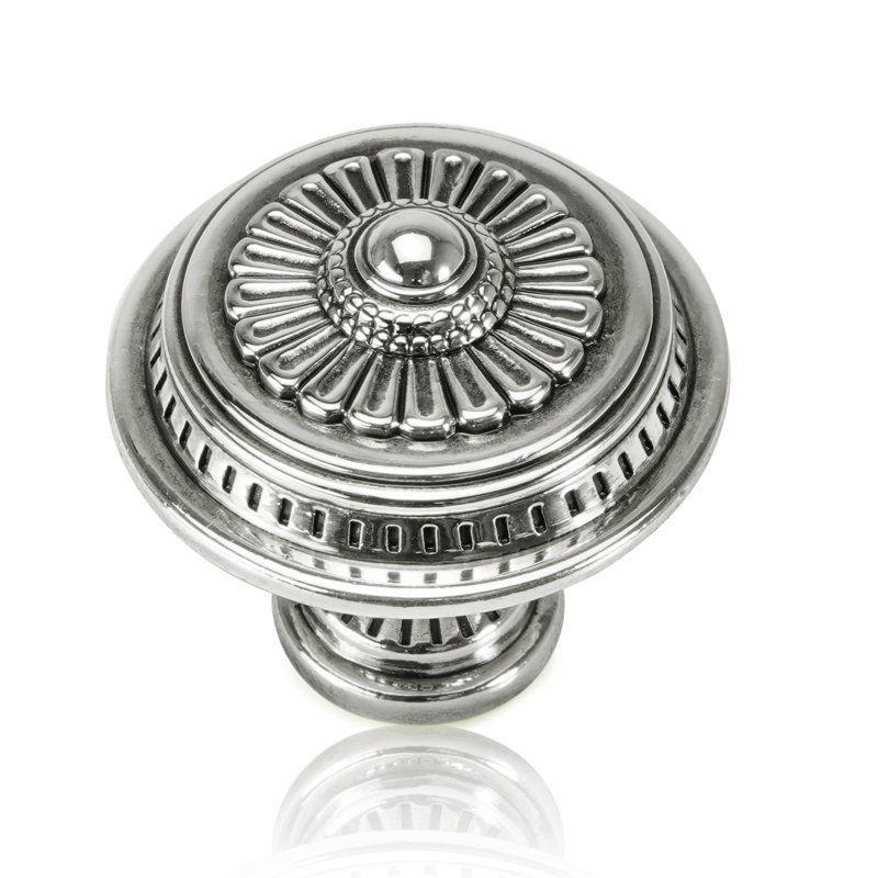 LAKEWOOD KNOB BURNISH SILVER FINISH