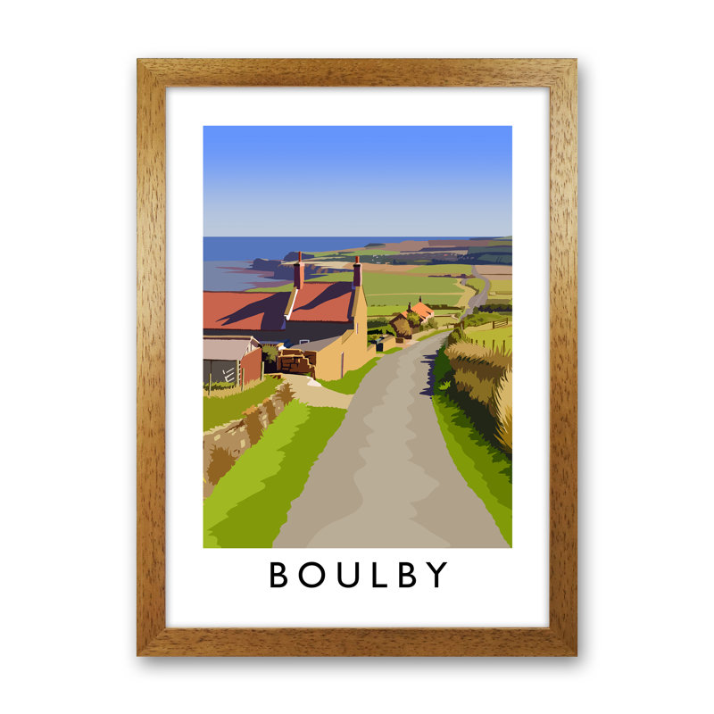 Boulby 2 Portrait by Richard O'Neill - Print, 34cm H x 25cm W x 3cm D, Brown Framed