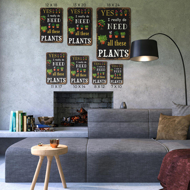 Oui, j'ai vraiment besoin de toutes ces plantes de style rétro (paquet de 2) en aluminium de 7 po x 10 po