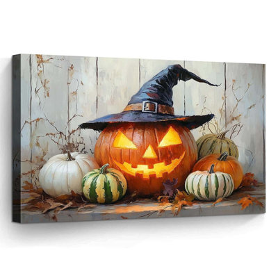 Jack O Lantern Witch Hat Decor 60x90cm