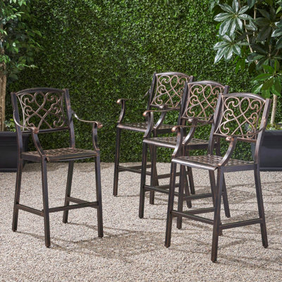 Poarch 28" Patio Bar Stool by Canora Grey