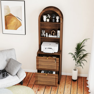 Arched File Cabinet with 2 Drawer and Lock, Vertical File Cabinet Storage