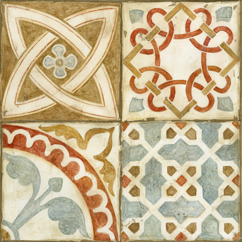 Palace Tiles I - Wrapped Canvas Art Prints, 30cm H x 30cm W x 3.8cm D