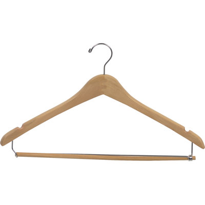 Cintre de cintrage courbé avec barre à pantalons verrouillable pour robe / chandail / chandail