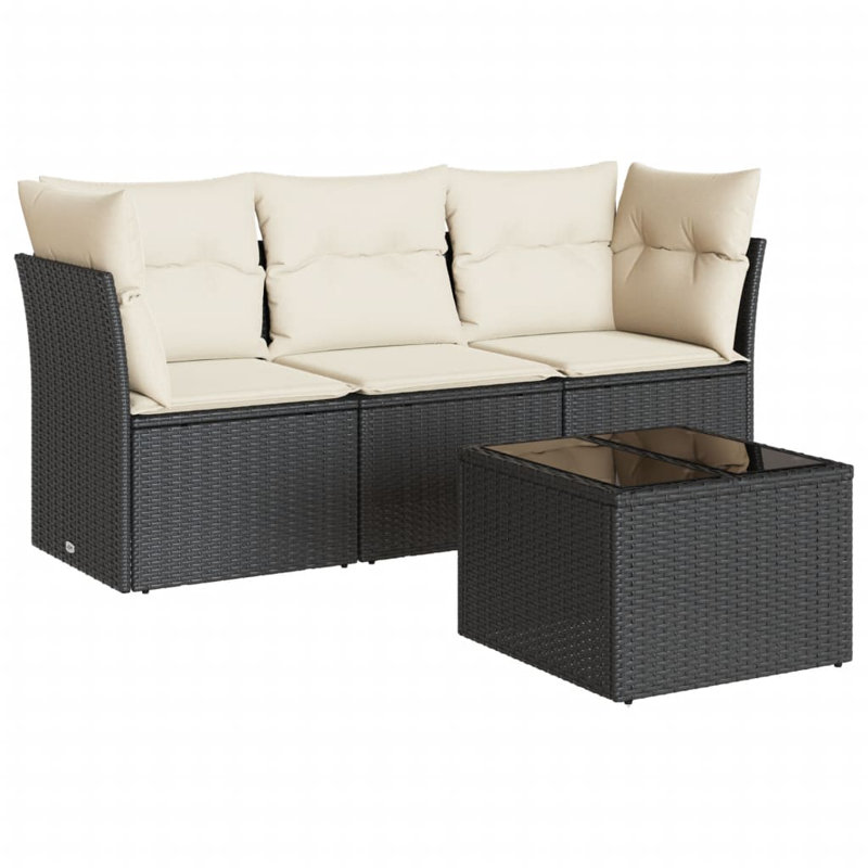 Ensemble de canapé de jardin Vidaxl - noir