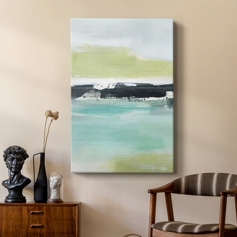 Sea Green Layers II - galerie Cavas sur mesure, H 60 po x l 40 po
