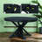 Retro Extendable Dining Table With Butterfly Leaf - Solid Wood Base, Oval/Round Convertible For 6 People-793698450-793698454