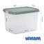 Wham Clip 21.5L Rectangular Plastic Storage Boxes with Secure Clip Lock Lids. L:39 x W:29 x H:25.5cm Clear/Stone/Slate Grey-2081802369