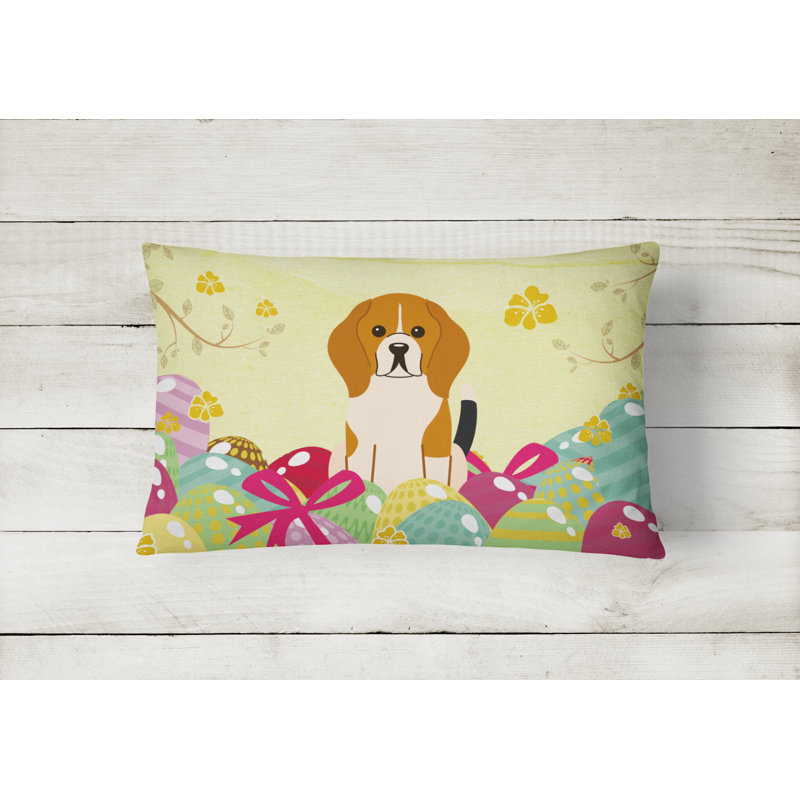 Easter Eggs Outdoor Throw Pillow