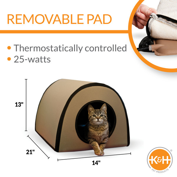 K&H PET PRODUCTS Extreme Weather Kitty Pad & Fleece Cover 