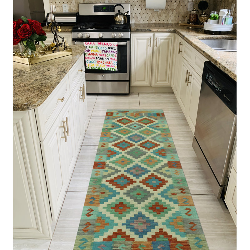Tapis de couloir unique en laine 2 pi 9 po x 8 pi 4 po 2022 Celese