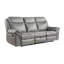  Ensemble de salon 2 pièces en similicuir respirant Bayshore avec console électrique intégrée, double inclinaison et ports de charge USB-1864409518