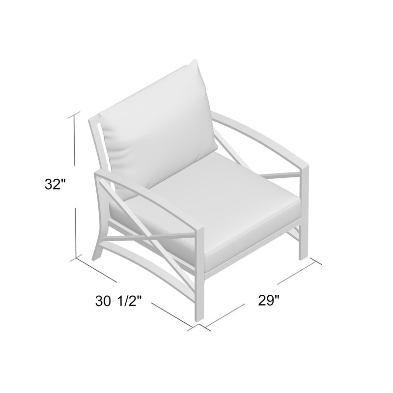 Chaise de patio avec coussins Mosier, Avoine, Bronze huilé