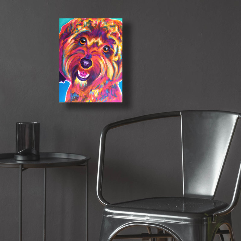 «Cavapoo - Daisy» par Dawg Painter, H 16 po x l 12 po x P 0,13 po