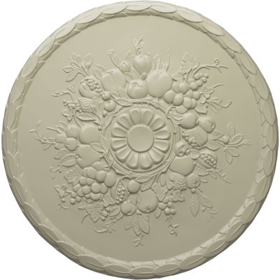 Médaillon de plafond Endurathane Anthony Harvest, DO 22 1/2 po x P 1 1/4 po (pour auvents jusqu'à 2 1/8 po), finition jaune clair peinte à la main