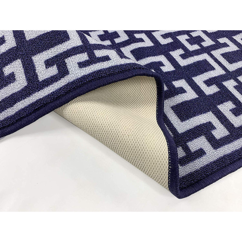 Tapis de couloir antidérapant tout-en-un Greek Key