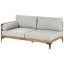Azurdee 254 cm W L-Shaped Acacia Solid Wood Patio Sofa with Cushions