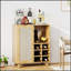 Armoire à vin spacieuse avec rangement de 34 pouces pour le rangement de la maison et du salon-313889323