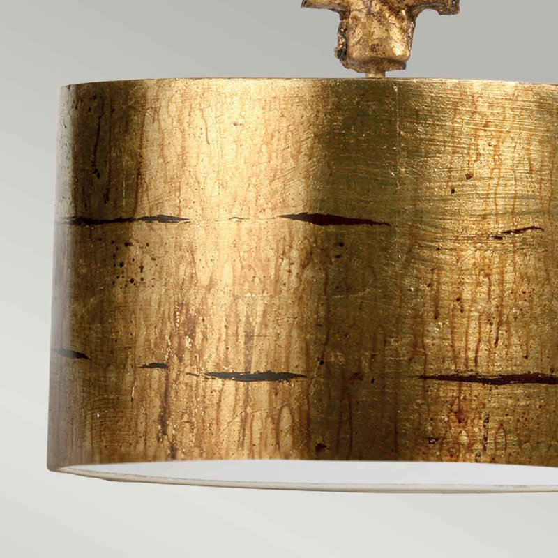Celeste 1 - Light Drum Pendant, Aged Gold