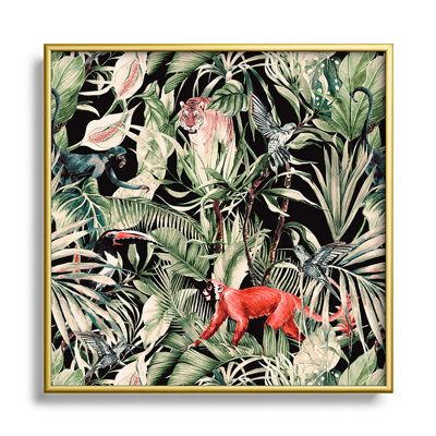 " Animals In The Dark Of The Jungle " Painting Print