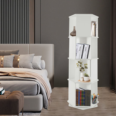  Étagère rotative à 4 niveaux H 52,36 po x l 15,19 po