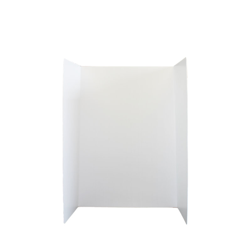 Flipside Products Freestanding Tabletop Booth Display with Retractable Stand, White