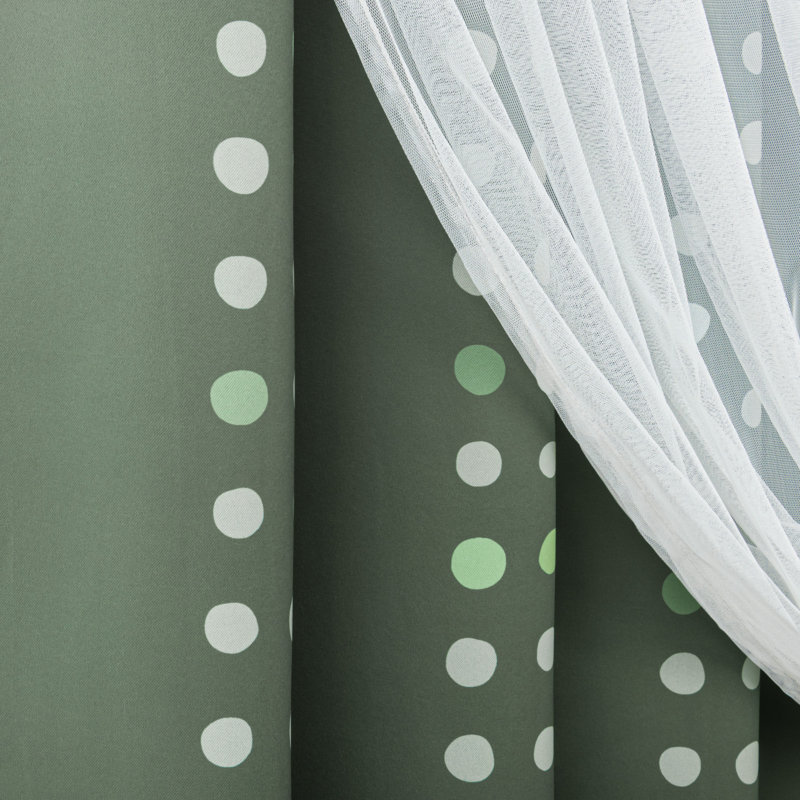 Brayshaun Room Darkening Curtain, Green
